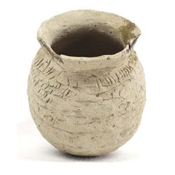 Prehistoric Mimbres Corrugated Pottery Jar