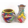 Image 1 : 2 Pieces of Historic Tesuque Poster Paint Pottery