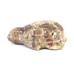 Zuni Carved Brown Lace Agate Turtle Fetish