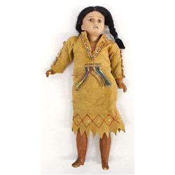 Antique Armand Marseille Native American Doll