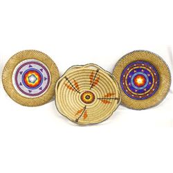 3 Hand Beaded Baskets by Kathy Kills Thunder