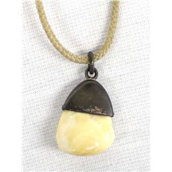 Moose Ivory Tooth Pendant Necklace