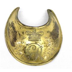 British P-1796 Officer Flame Gilt Copper Gorget