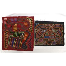 Pair of South American Kuna Indian Molas