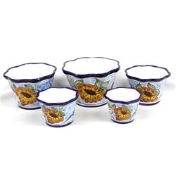 Mexican Hidalgo Graduated Pottery Planters