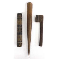 Antique Carved Wood Tools