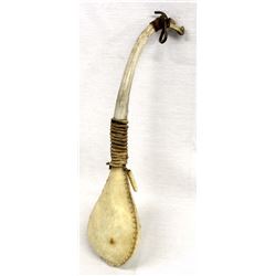 Vintage Native American Hide and Bone Rattle
