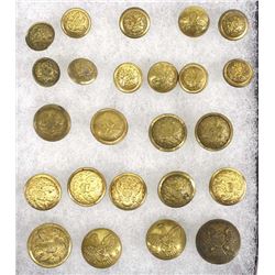 Collection of 24 Military Buttons