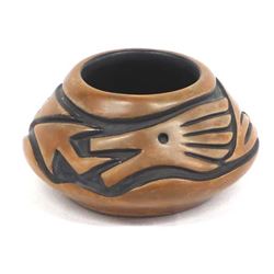 Jemez Carved Pottery Bowl by Carol Grace Loretto