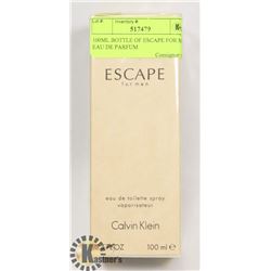 100ML BOTTLE OF ESCAPE FOR MEN