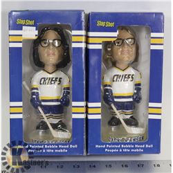 LOT OF 2 SLAP SHOT BOBBLE HEADS