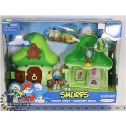 THE SMURFS PAINTER SMURF MUSHROOM HOUSE