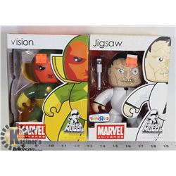 LOT OF 2 MIGHTY MUGGS-MARVEL VISION AND JIGSAW