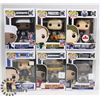 Image 1 : LOT OF 6 ASSORTED FUNKO POP VINYL FIGURES.