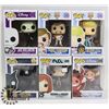 Image 1 : LOT OF 6 ASSORTED FUNKO POP VINYL FIGURES.