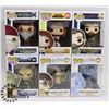 Image 1 : LOT OF 6 ASSORTED FUNKO POP VINYL FIGURES.