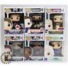 Image 1 : LOT OF 6 ASSORTED FUNKO POP VINYL FIGURES.