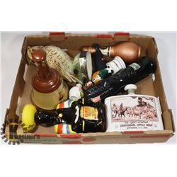 FLAT WITH ASSORTED COLLECTIBLE VINTAGE ALCOHOL