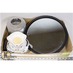 FLAT OF HOME ITEMS, SCENTSY WARMER, LAMP AND