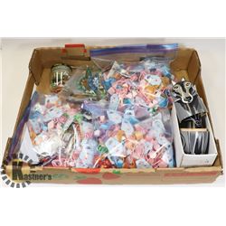 FLAT WITH ASSORTED CANDY HAIR TIES, BEADED HAIR