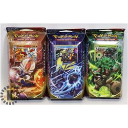 3 NEW SEALED POKÉMON SWORD & SHIELD THEME DECKS.