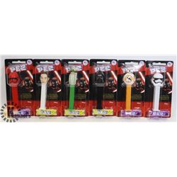 LOT OF 6 STAR WARS COLLECTORS PEZ CANDY FIGURES