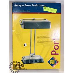 NEW ANTIQUE BRASS DESK LAMP