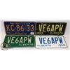Image 1 : VINTAGE LOT OF 4 ALBERTA LICENSE PLATES