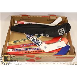 FLAT OF VINTAGE MINI HOCKEY STICKS