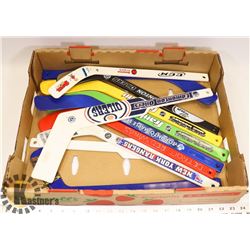 FLAT OF VINTAGE MINI HOCKEY STICKS