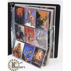 BINDER OF BORIS VALLEJO GRAPHIC COMICS CARDS