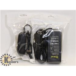 2 NEW POWER ADAPTORS / 110V TO 12V