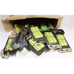 BOX OF MISC STRAPS.
