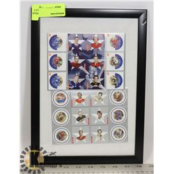 FRAMED HOCKEY STAMPS