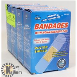 4 NEW BOXES WATERPROOF BAND AIDS