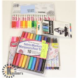 4 PACKS OF FABRIC MARKERS 2-20 PACKS