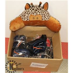 BOX OF SPORT FANNY PACKS AND MORE