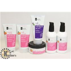 BAG OF ASSORTED LOTIONS AND SCRUBS