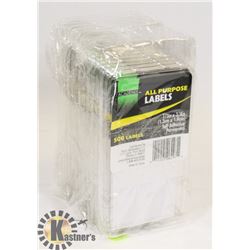 12 NEW PACKS OF LABELS / 500 PER PACK