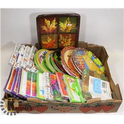 FLAT OF BIRTHDAY PARTY PLATED AND NAPKINS