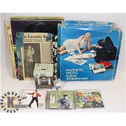 LOT OF ELVIS ITEMS INCL CUT OUTS FROM 50S AND 60S.