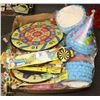 Image 1 : BOX OF KIDS DART BOARDS AND PARTY HATS