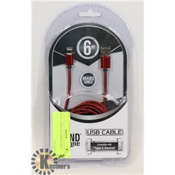 NEW 6' USB-C BRAIDED CABLE