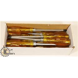 BOX OF 10 NEW ASSORTED SCREWDRIVERS