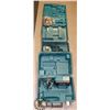 Image 1 : LOT OF 3 MAKITA BATTERY CHARGERS WITH TOOL CASES.