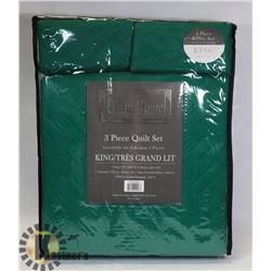 NEW 3PC KING SIZE QUILT SET