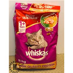 WHISKAS CAT FOOD 9.1 KG BEST BEFORE SEPT 2020