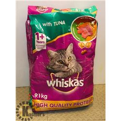 WHISKAS CAT FOOD 9.1KG BEST BEFORE OCT 2020
