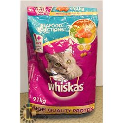 WHISKAS CAT FOOD 9.1KG BEST BEFORE OCT 2020