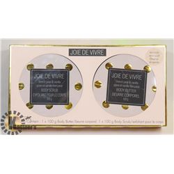 NEW JOIE DE VIVRE BODY SCRUB & BODY BUTTER GIFT